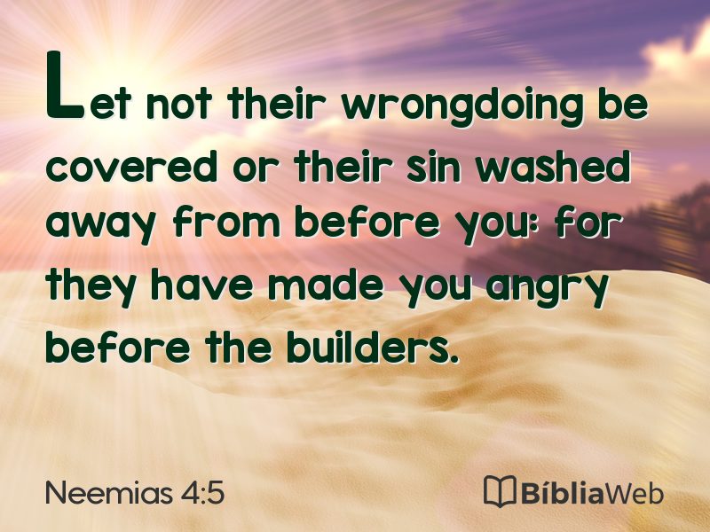 Neemias 4:5 em imagem para compartilhar