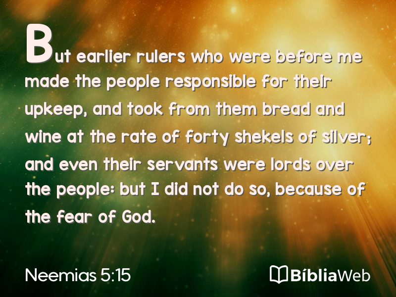 Neemias 5:15 em imagem para compartilhar