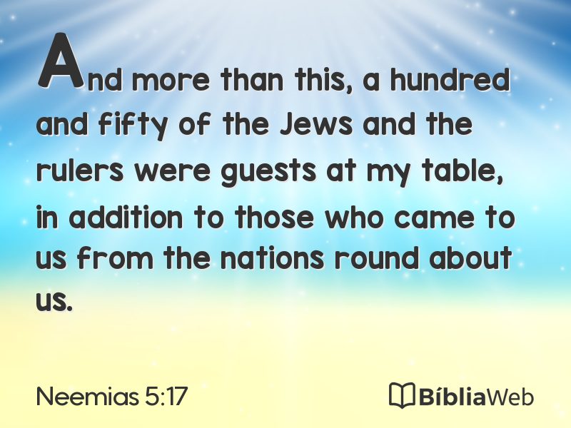 Neemias 5:17 em imagem para compartilhar