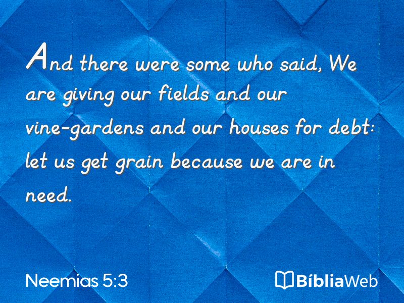 Neemias 5:3 em imagem para compartilhar