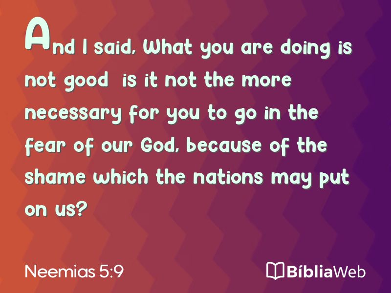 Neemias 5:9 em imagem para compartilhar