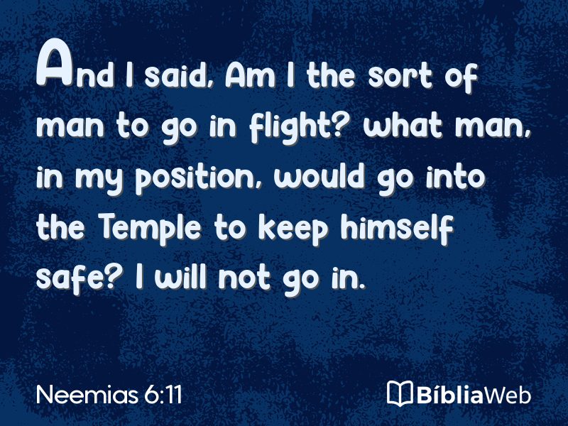 Neemias 6:11 em imagem para compartilhar