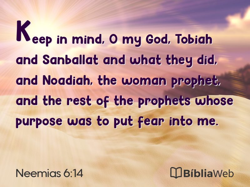 Neemias 6:14 em imagem para compartilhar