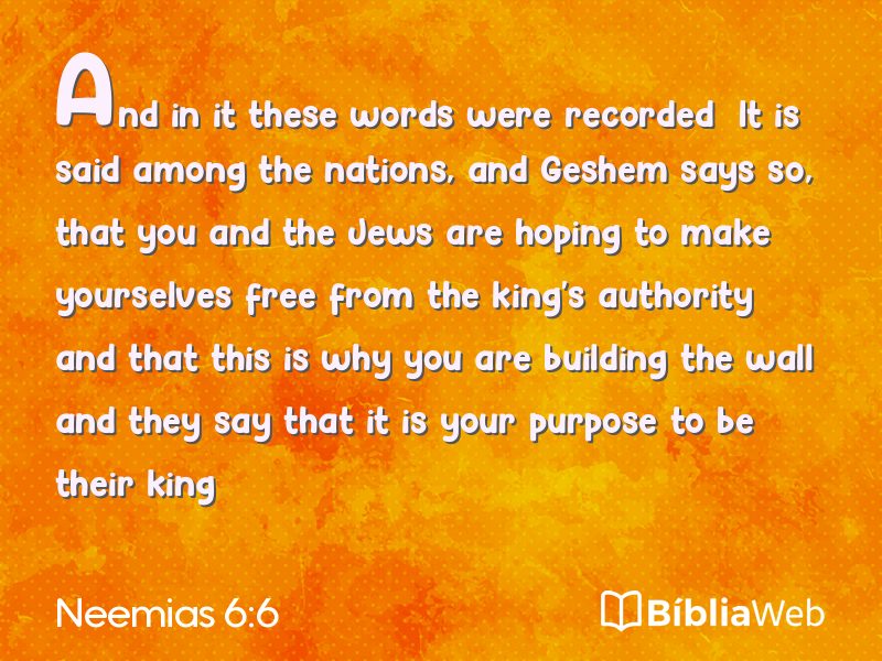 Neemias 6:6 em imagem para compartilhar