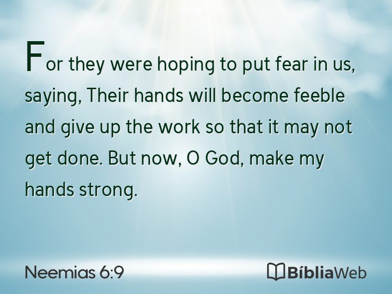 Neemias 6:9 em imagem para compartilhar
