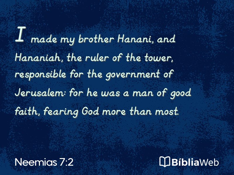Neemias 7:2 em imagem para compartilhar