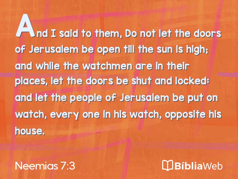 Neemias 7:3 em imagem para compartilhar