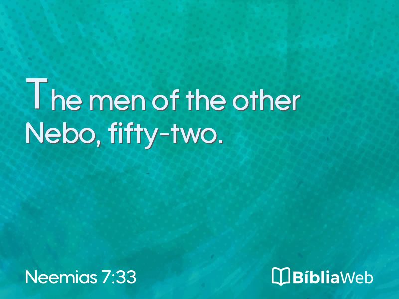 Neemias 7:33 em imagem para compartilhar