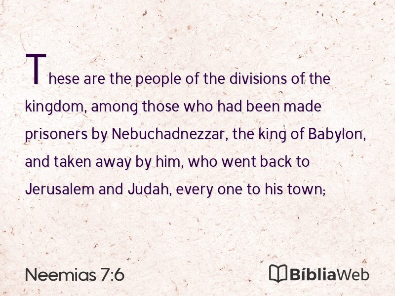 Neemias 7:6 em imagem para compartilhar