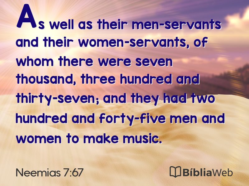 Neemias 7:67 em imagem para compartilhar