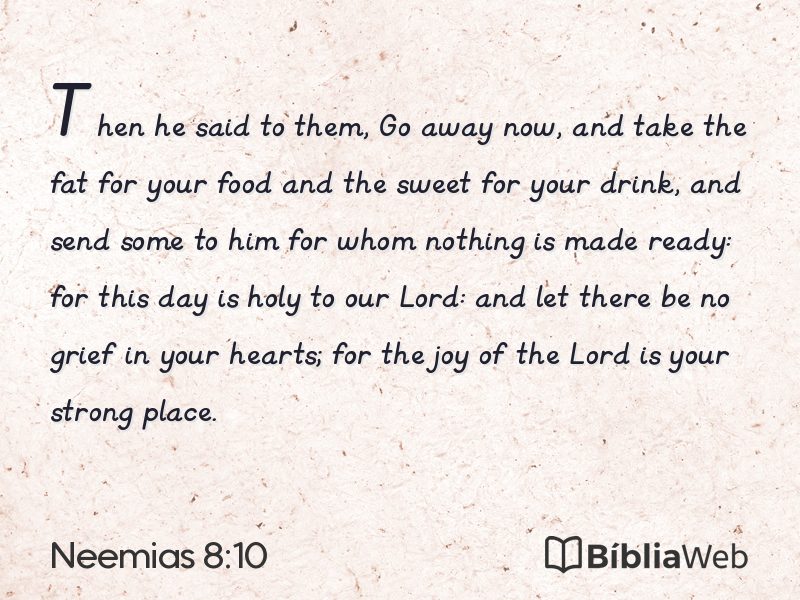Neemias 8:10 em imagem para compartilhar