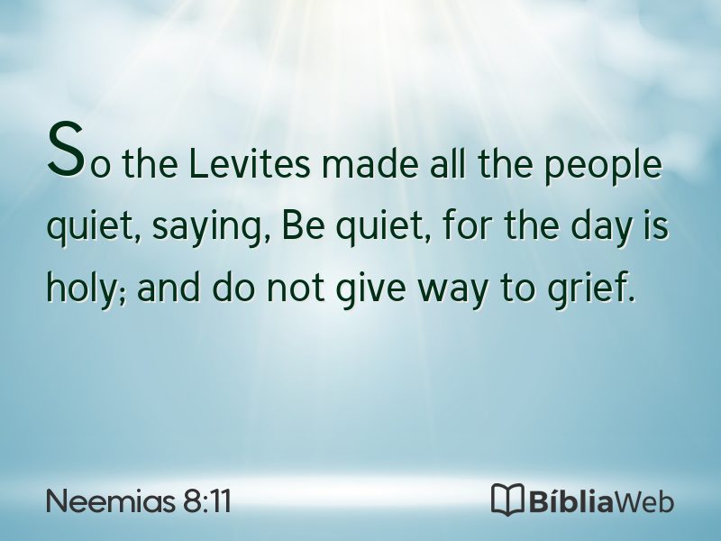 Neemias 8:11 em imagem para compartilhar