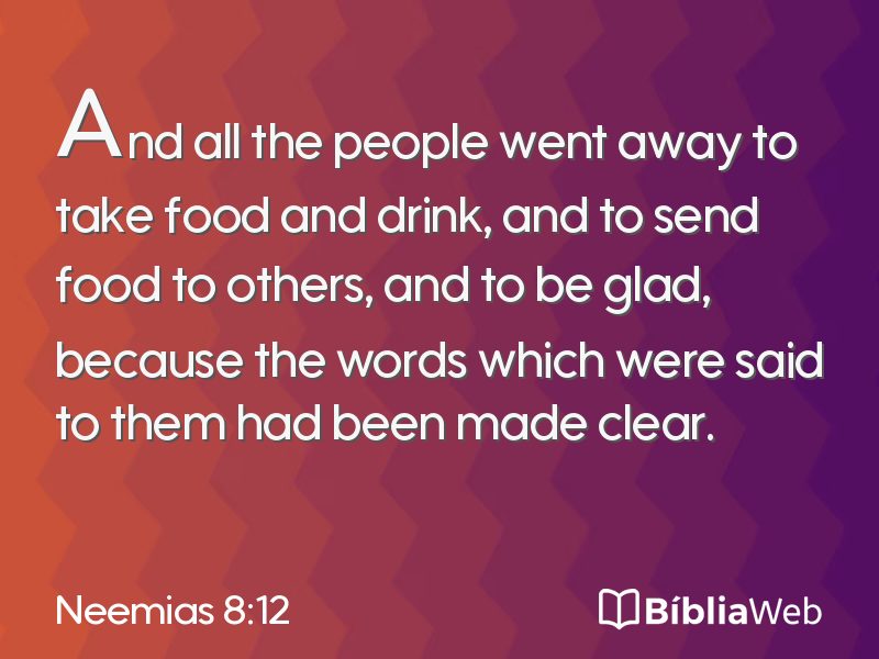 Neemias 8:12 em imagem para compartilhar