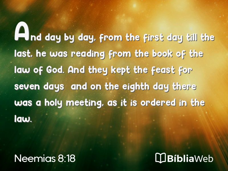 Neemias 8:18 em imagem para compartilhar