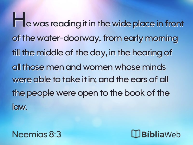Neemias 8:3 em imagem para compartilhar