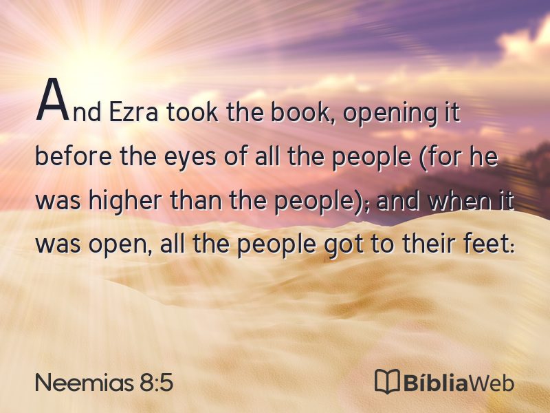 Neemias 8:5 em imagem para compartilhar