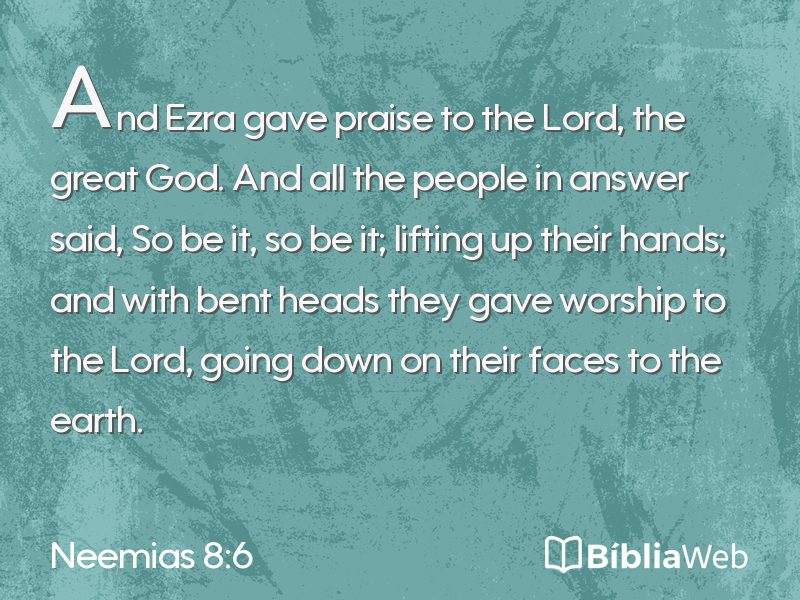 Neemias 8:6 em imagem para compartilhar