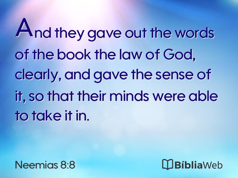 Neemias 8:8 em imagem para compartilhar
