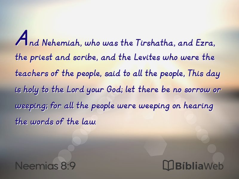 Neemias 8:9 em imagem para compartilhar