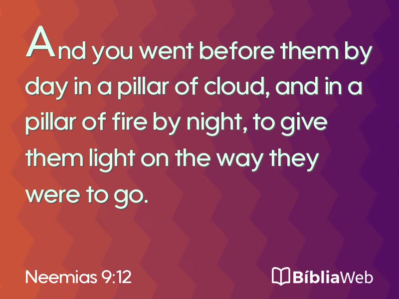 Neemias 9:12 em imagem para compartilhar