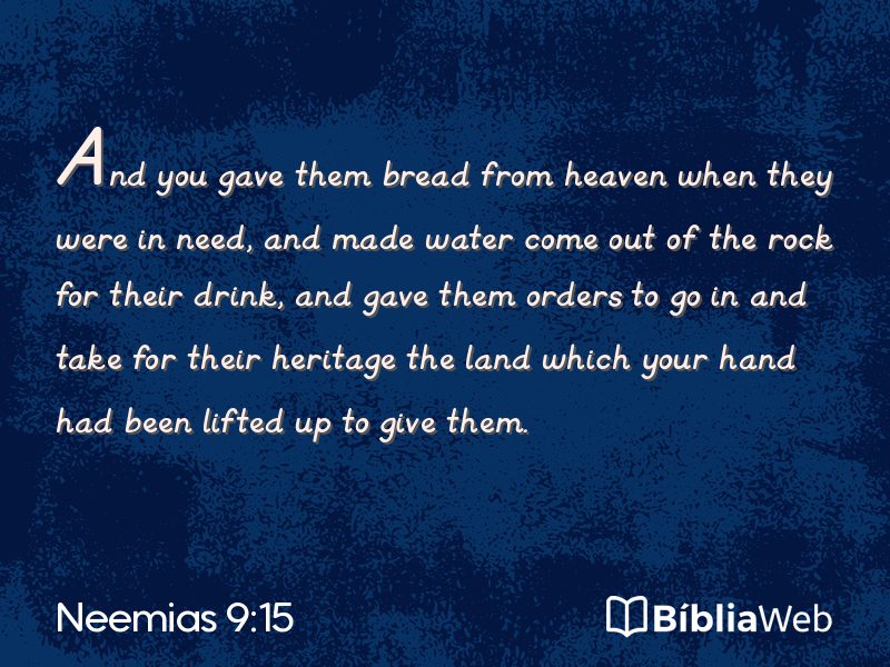Neemias 9:15 em imagem para compartilhar