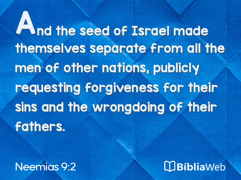 Neemias 9:2 em imagem para compartilhar