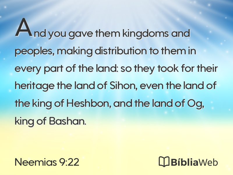 Neemias 9:22 em imagem para compartilhar