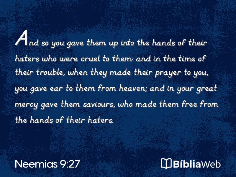 Neemias 9:27 em imagem para compartilhar