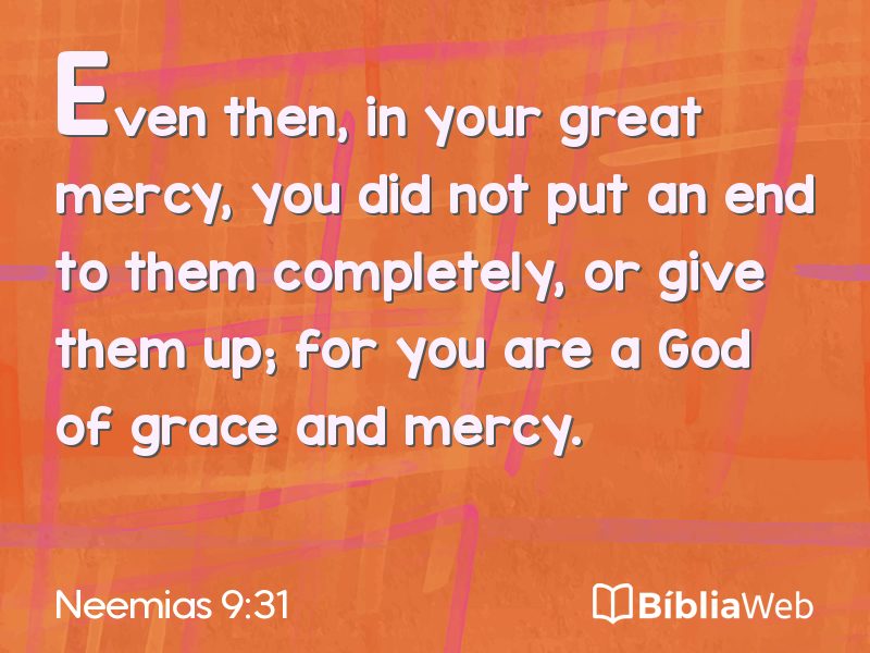 Neemias 9:31 em imagem para compartilhar