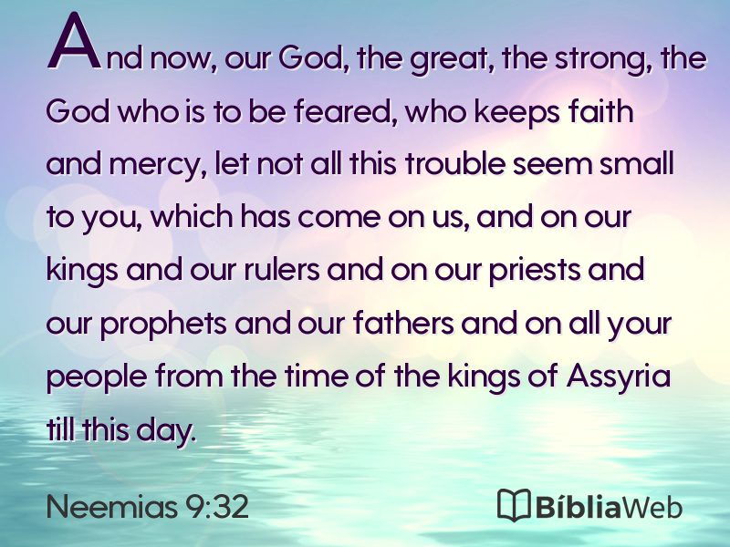 Neemias 9:32 em imagem para compartilhar