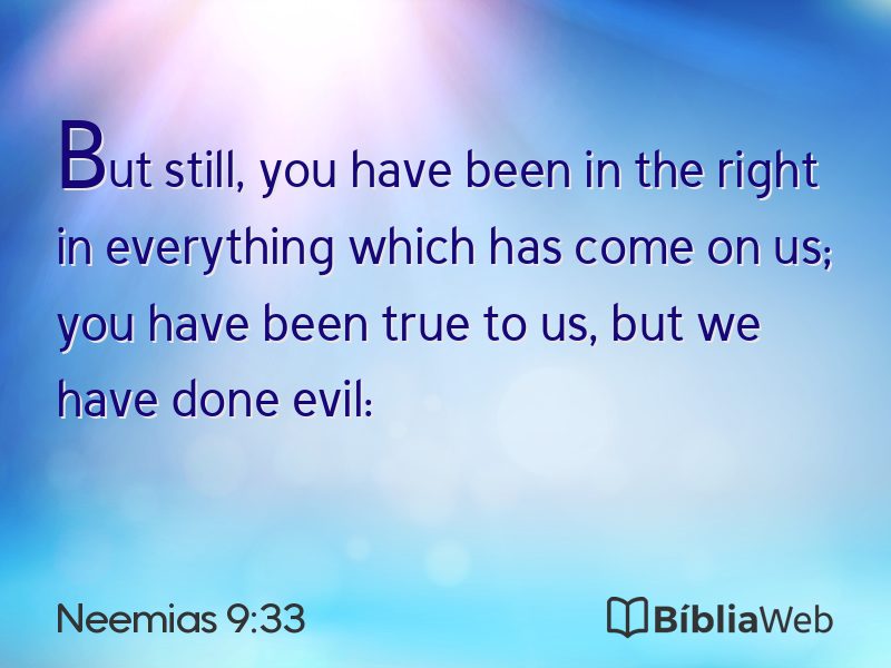 Neemias 9:33 em imagem para compartilhar
