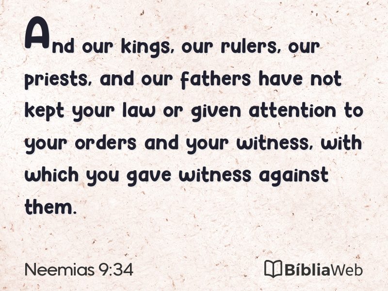 Neemias 9:34 em imagem para compartilhar
