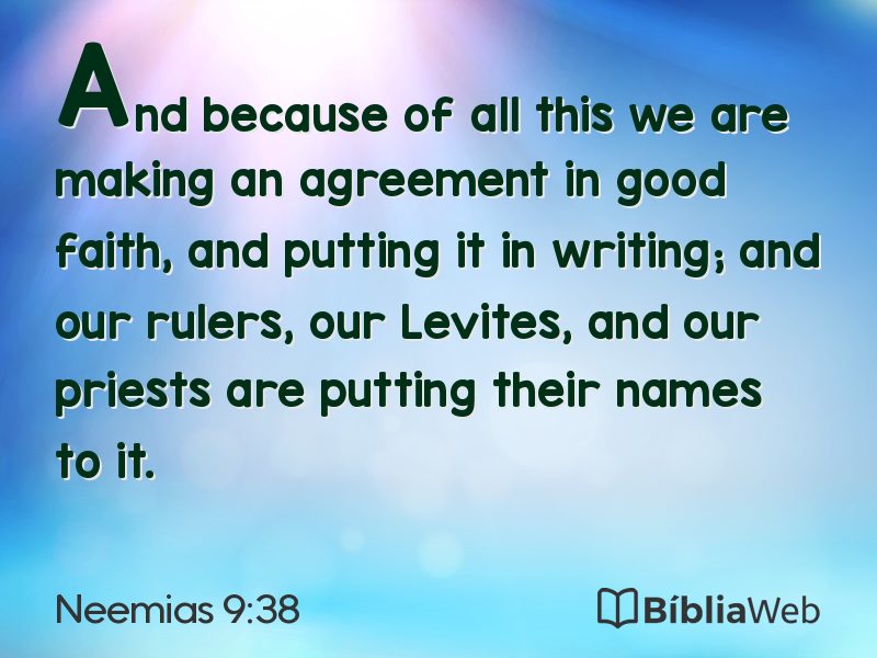 Neemias 9:38 em imagem para compartilhar