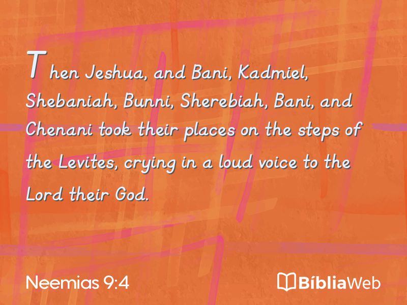 Neemias 9:4 em imagem para compartilhar