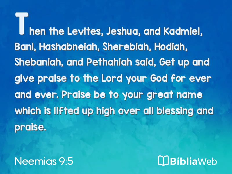Neemias 9:5 em imagem para compartilhar