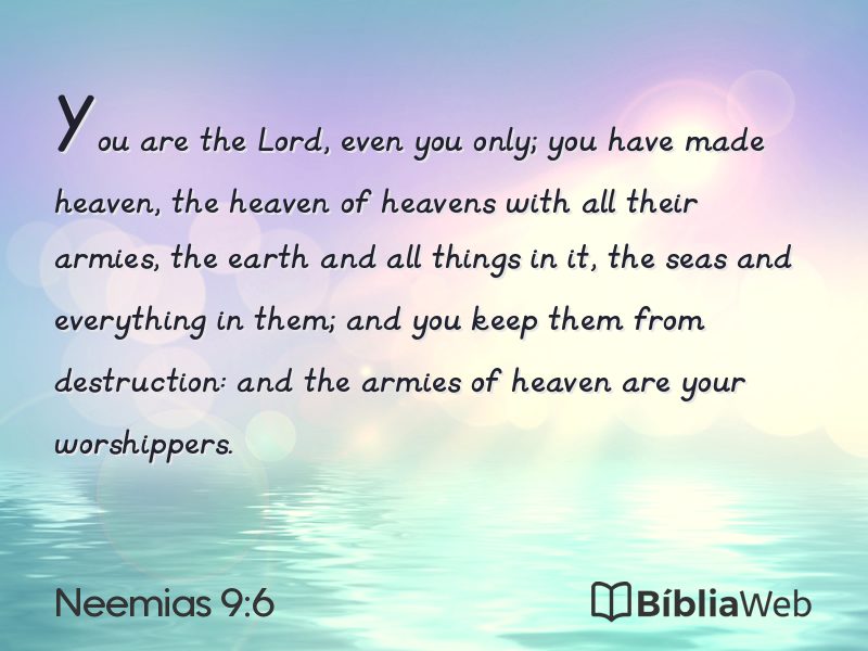 Neemias 9:6 em imagem para compartilhar