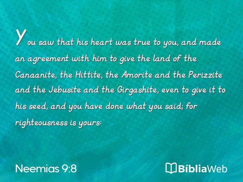 Neemias 9:8 em imagem para compartilhar
