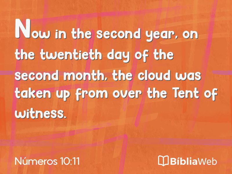 Números 10:11 em imagem para compartilhar
