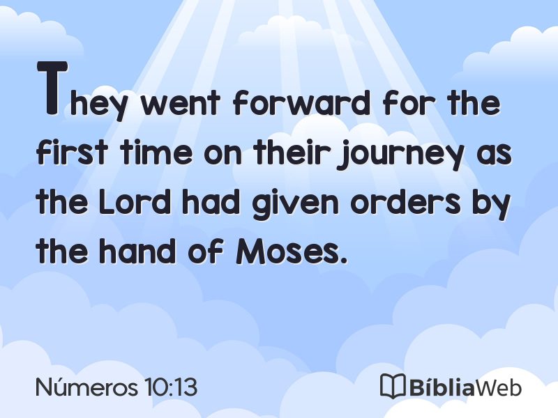 Números 10:13 em imagem para compartilhar