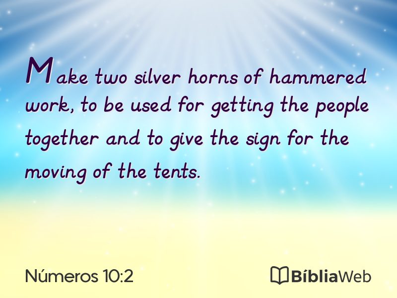 Números 10:2 em imagem para compartilhar