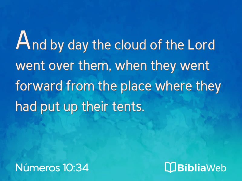 Números 10:34 em imagem para compartilhar
