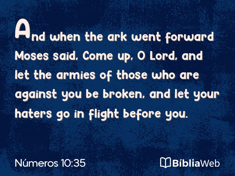 Números 10:35 em imagem para compartilhar