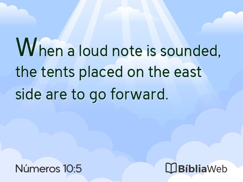 Números 10:5 em imagem para compartilhar