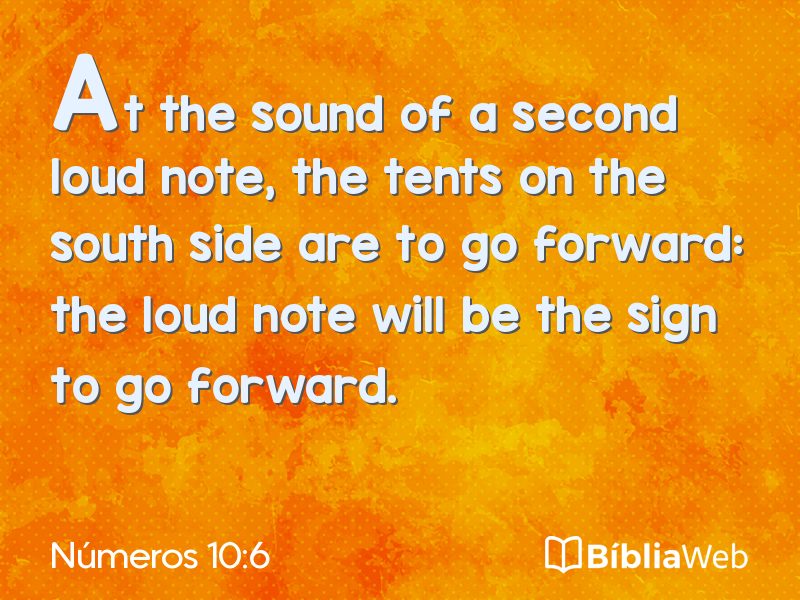 Números 10:6 em imagem para compartilhar