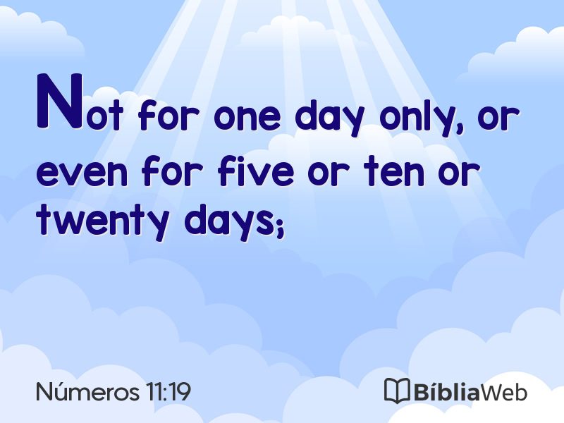 Números 11:19 em imagem para compartilhar