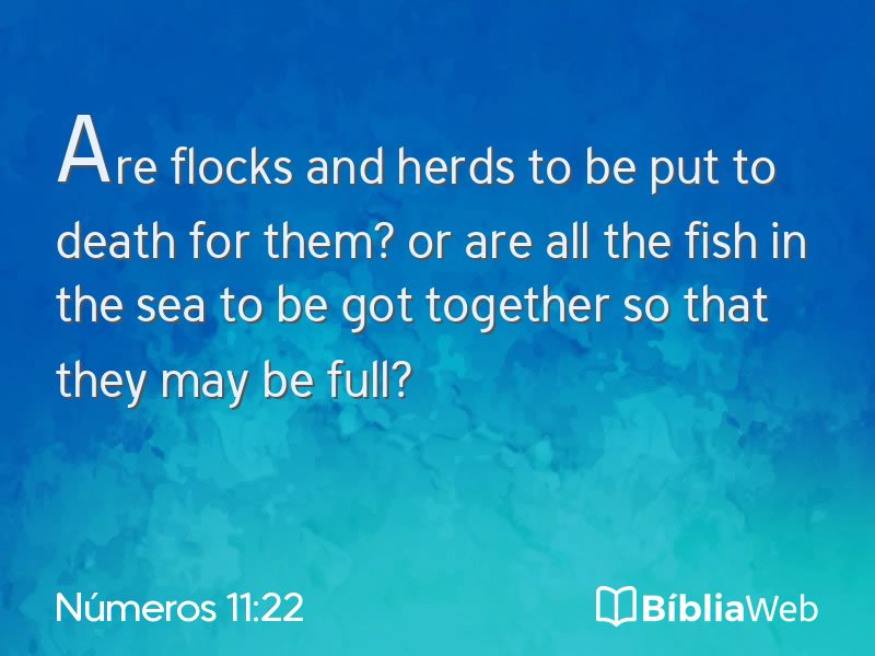 Números 11:22 em imagem para compartilhar
