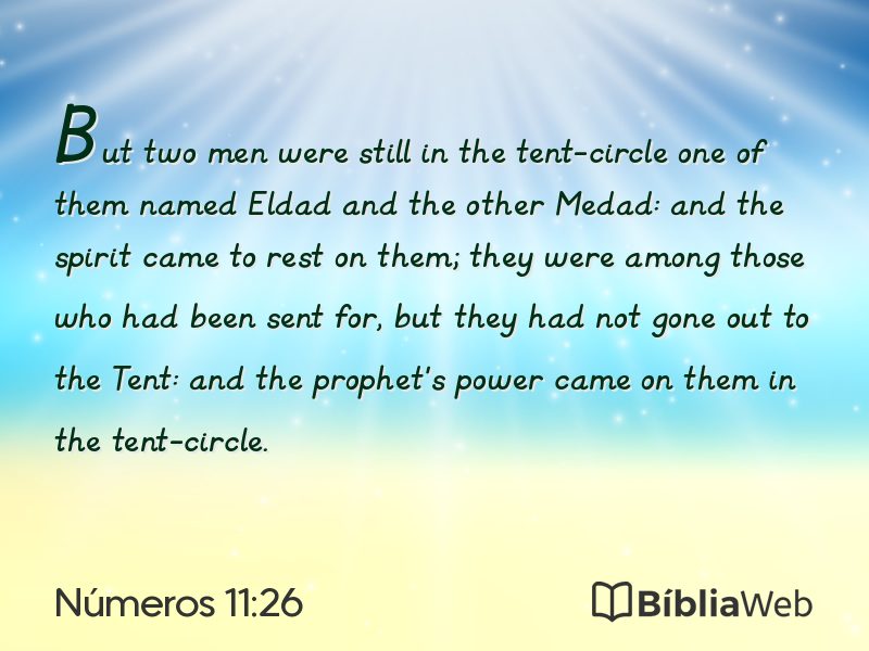 Números 11:26 em imagem para compartilhar