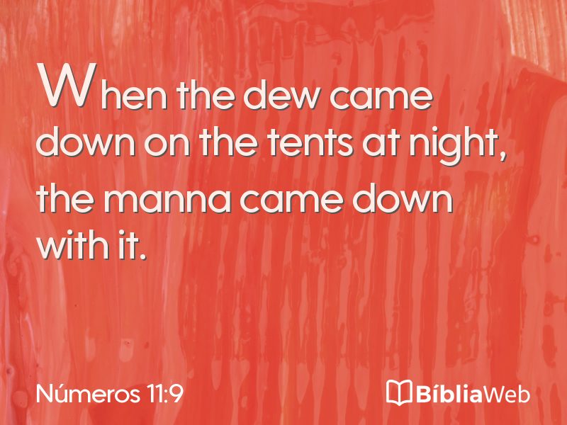 Números 11:9 em imagem para compartilhar