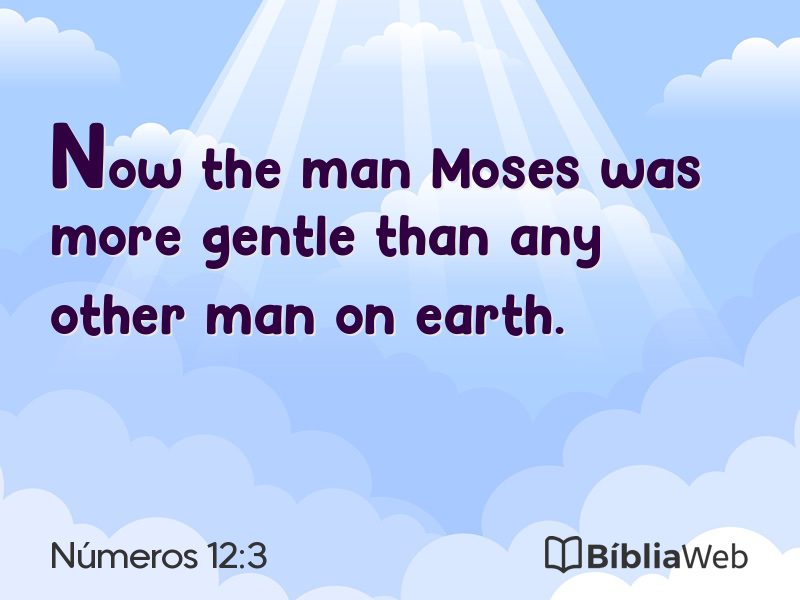 Números 12:3 em imagem para compartilhar