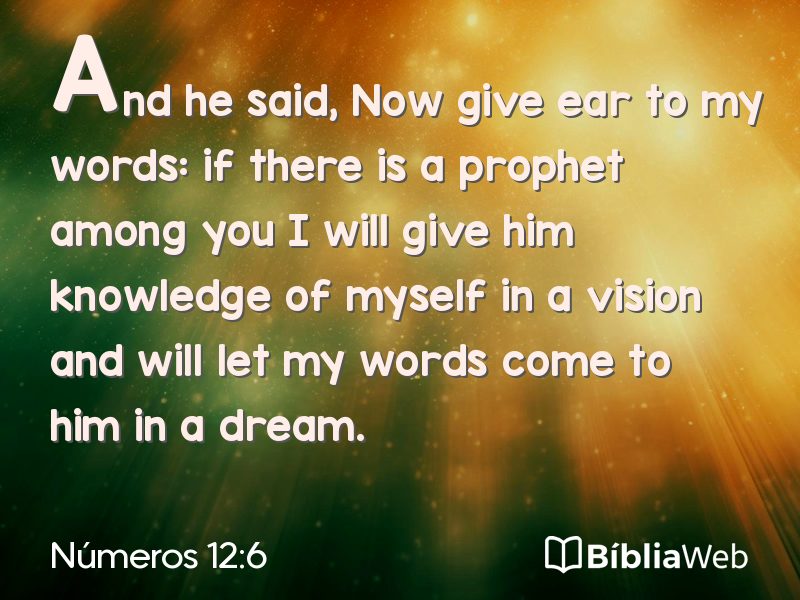 Números 12:6 em imagem para compartilhar